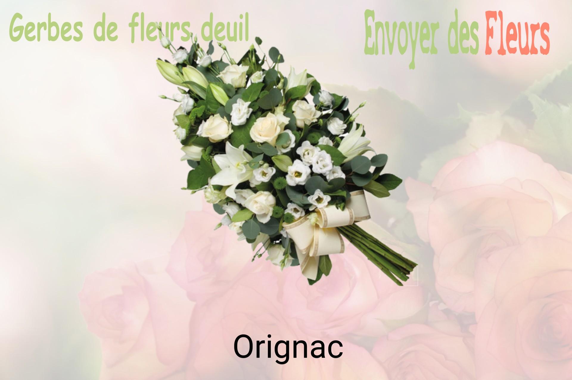 Gerbe de fleurs de deuil livrée à Orignac